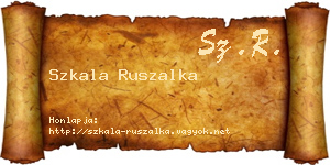 Szkala Ruszalka névjegykártya